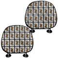 Queen Of Spades Pattern Print Car Headrest Covers