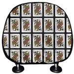 Queen Of Spades Playing Card Pattern Print Car Headrest Covers