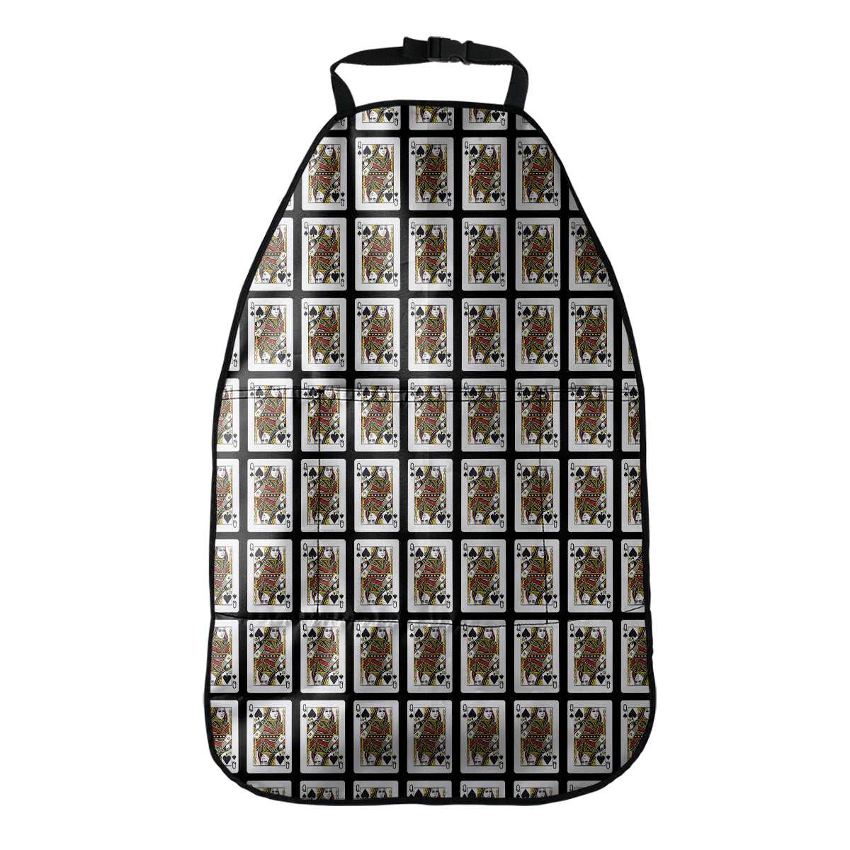 Queen Of Spades Playing Card Pattern Print Car Seat Organizers