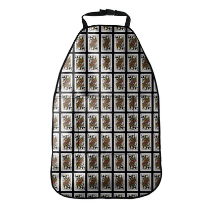 Queen Of Spades Playing Card Pattern Print Car Seat Organizers