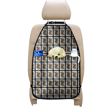 Queen Of Spades Playing Card Pattern Print Car Seat Organizers