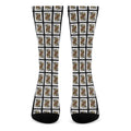 Queen Of Spades Pattern Print Crew Socks