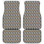 Queen Of Spades Playing Card Pattern Print Front and Back Car Floor Mats