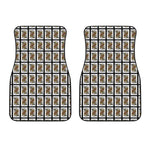 Queen Of Spades Playing Card Pattern Print Front Car Floor Mats