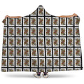 Queen Of Spades Pattern Print Hooded Blanket
