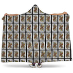 Queen Of Spades Playing Card Pattern Print Hooded Blanket