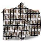 Queen Of Spades Playing Card Pattern Print Hooded Blanket