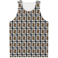 Queen Of Spades Pattern Print Men's Tank Top