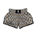 Queen Of Spades Pattern Print Muay Thai Boxing Shorts