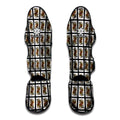 Queen Of Spades Pattern Print Muay Thai Shin Guards