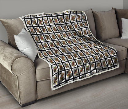 Queen Of Spades Playing Card Pattern Print Quilt