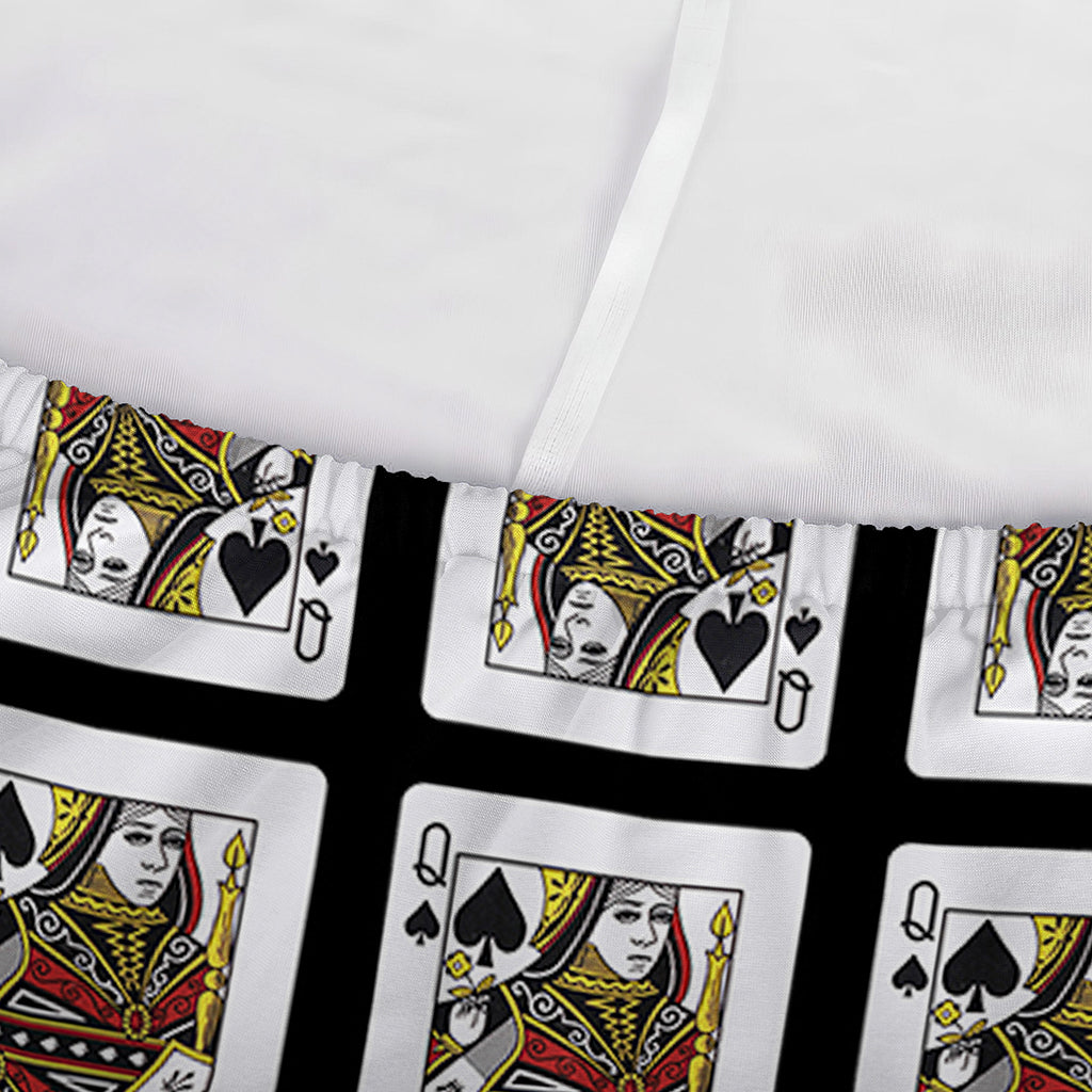 Queen Of Spades Playing Card Pattern Print Sofa Cover