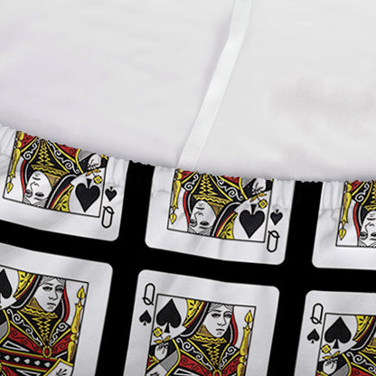 Queen Of Spades Playing Card Pattern Print Sofa Cover