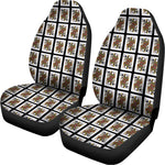 Queen Of Spades Playing Card Pattern Print Universal Fit Car Seat Covers