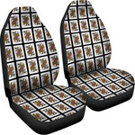 Queen Of Spades Playing Card Pattern Print Universal Fit Car Seat Covers