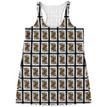 Queen Of Spades Pattern Print Women's Racerback Tank Top