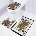 Queen Of Spades Playing Card Print 3 Piece Bath Mat Set