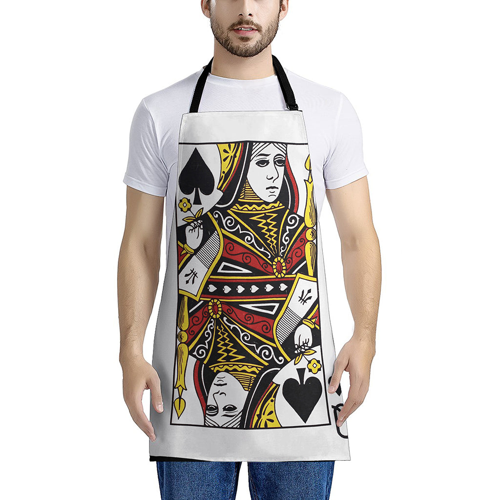 Queen Of Spades Playing Card Print Apron