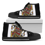Queen Of Spades Playing Card Print Black High Top Shoes