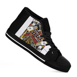 Queen Of Spades Playing Card Print Black High Top Shoes