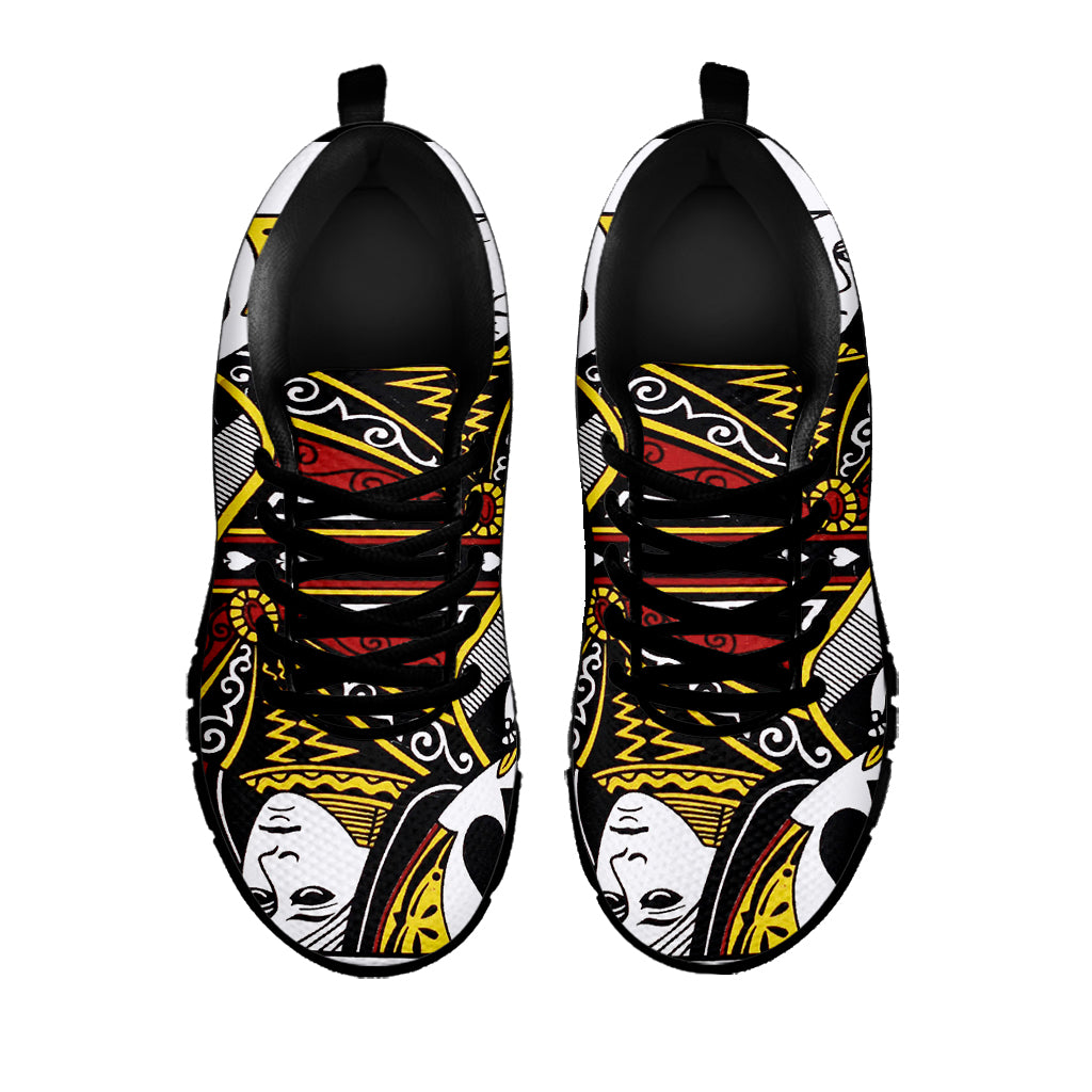 Queen Of Spades Playing Card Print Black Sneakers