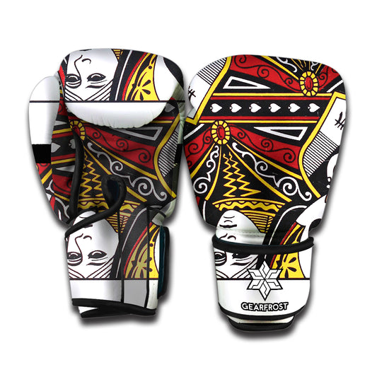 Queen Of Spades Playing Card Print Boxing Gloves
