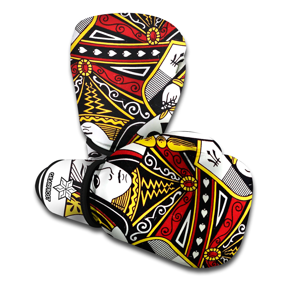 Queen Of Spades Playing Card Print Boxing Gloves
