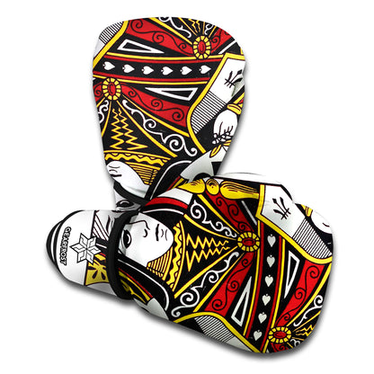 Queen Of Spades Playing Card Print Boxing Gloves