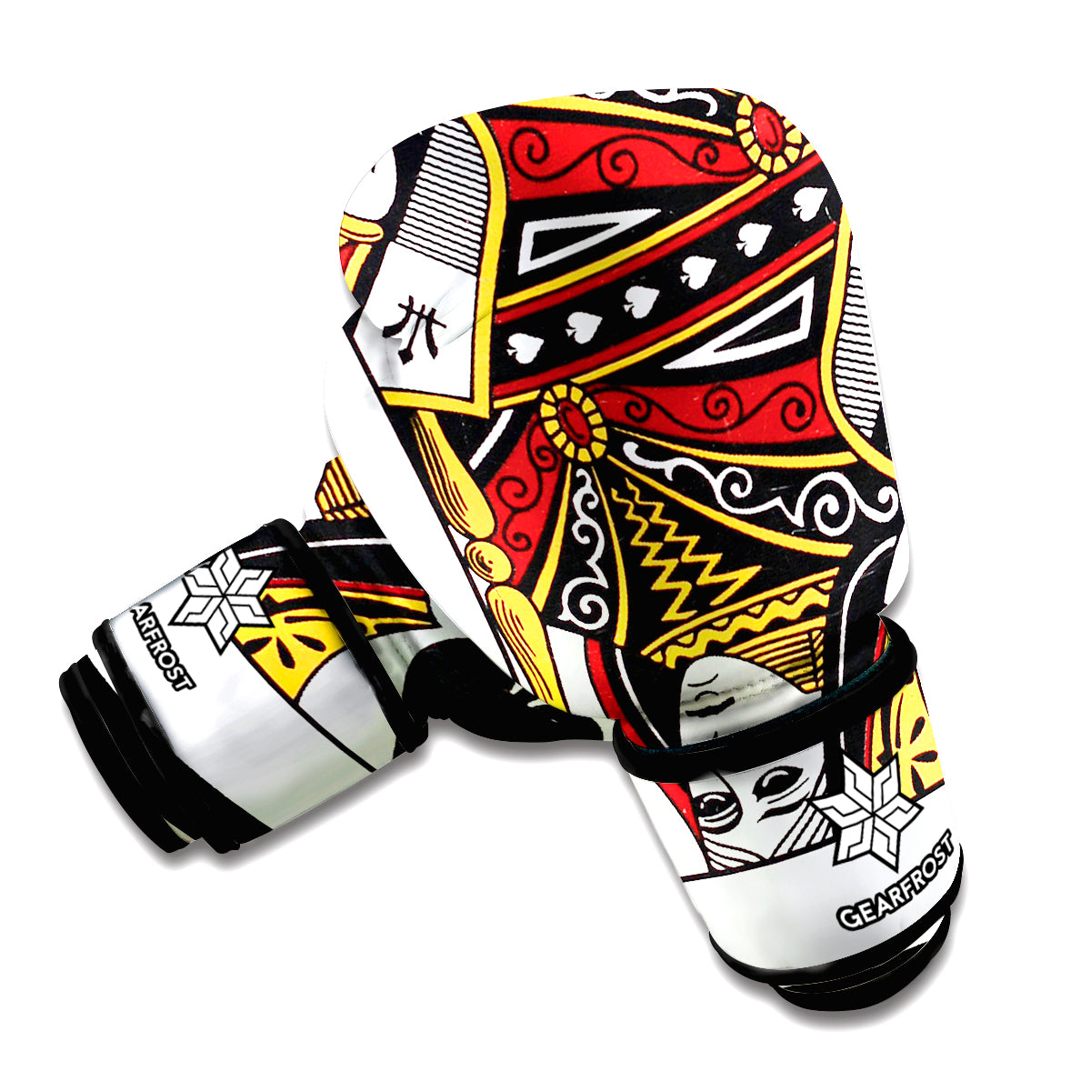 Queen Of Spades Playing Card Print Boxing Gloves