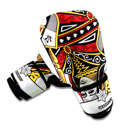 Queen Of Spades Playing Card Print Boxing Gloves