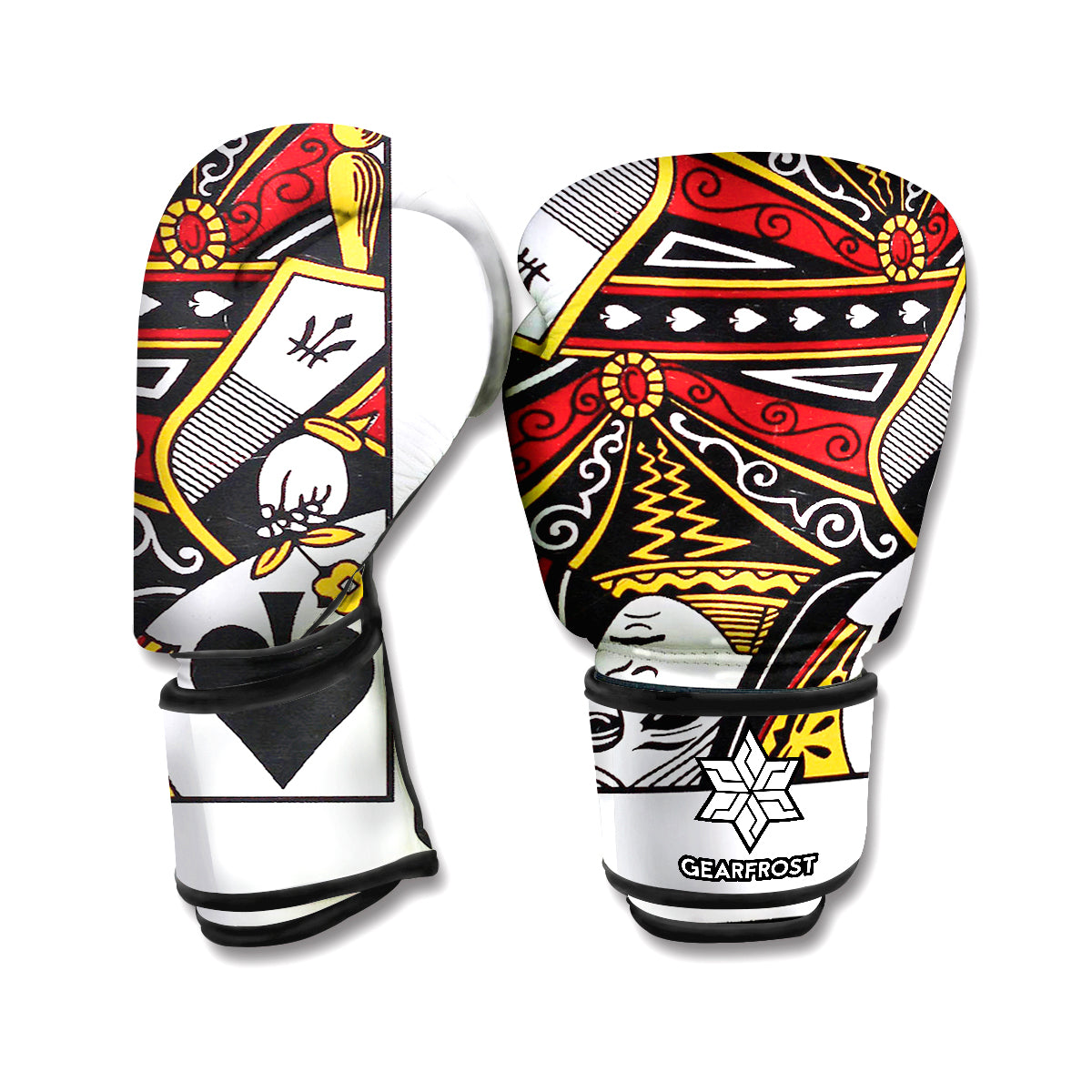 Queen Of Spades Playing Card Print Boxing Gloves