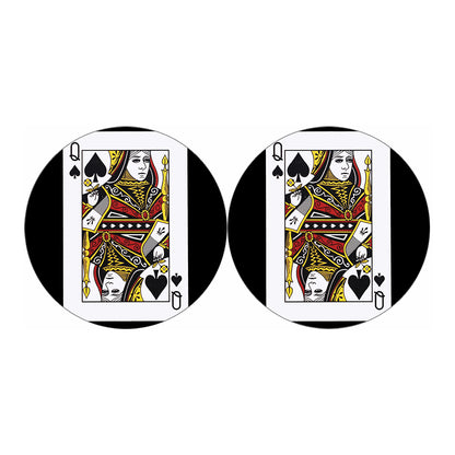 Queen Of Spades Playing Card Print Car Coasters