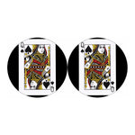 Queen Of Spades Playing Card Print Car Coasters