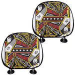 Queen Of Spades Playing Card Print Car Headrest Covers