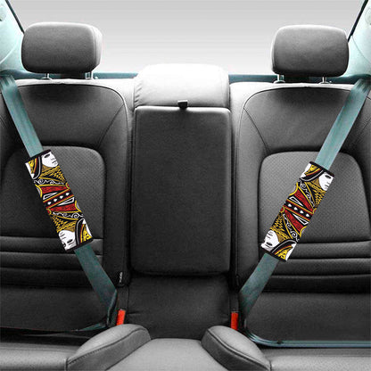 Queen Of Spades Playing Card Print Car Seat Belt Covers