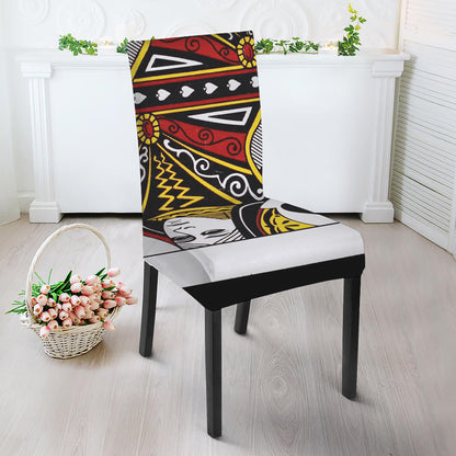 Queen Of Spades Playing Card Print Dining Chair Slipcover