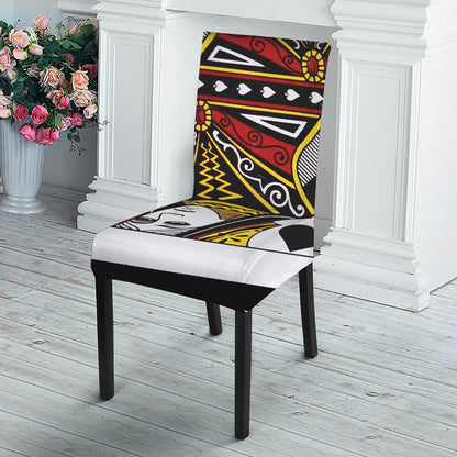 Queen Of Spades Playing Card Print Dining Chair Slipcover