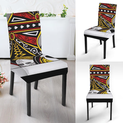 Queen Of Spades Playing Card Print Dining Chair Slipcover