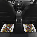 Queen Of Spades Playing Card Print Front and Back Car Floor Mats