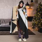 Queen Of Spades Playing Card Print Hooded Blanket