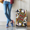 Queen Of Spades Playing Card Print Luggage Cover