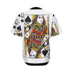 Queen Of Spades Playing Card Print Men's Baseball Jersey