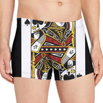 Queen Of Spades Playing Card Print Men's Boxer Briefs