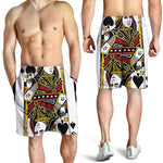 Queen Of Spades Playing Card Print Men's Shorts