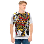 Queen Of Spades Playing Card Print Men's T-Shirt