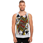 Queen Of Spades Playing Card Print Men's Tank Top