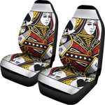 Queen Of Spades Playing Card Print Universal Fit Car Seat Covers