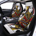 Queen Of Spades Playing Card Print Universal Fit Car Seat Covers