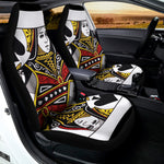 Queen Of Spades Playing Card Print Universal Fit Car Seat Covers