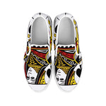 Queen Of Spades Playing Card Print White Slip On Shoes